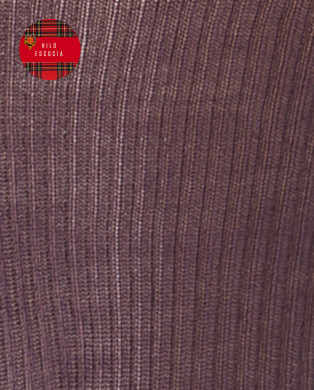 Chaussettes côtelées en fil écossais Couleur Bordeaux - 1 2