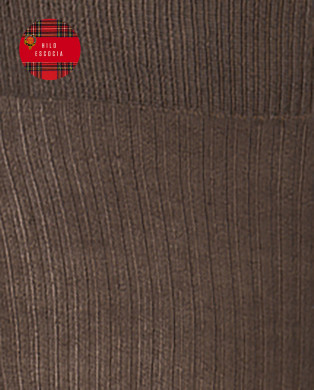 Chaussettes côtelées en fil écossais Couleur Marron - 1 2