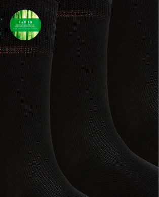 Lot de 3 chaussettes unies en bambou - Déodorant Couleur Noir - 1 2