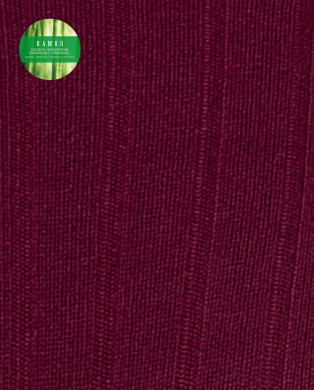 Ribbed bamboo socks Color Burgundy - 1 2