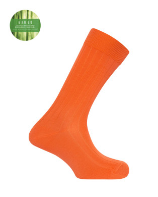 Ribbed bamboo socks Color Orange - 1