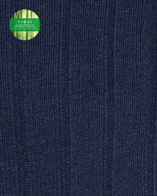 Ribbed bamboo socks Color Navy marine - 1 2