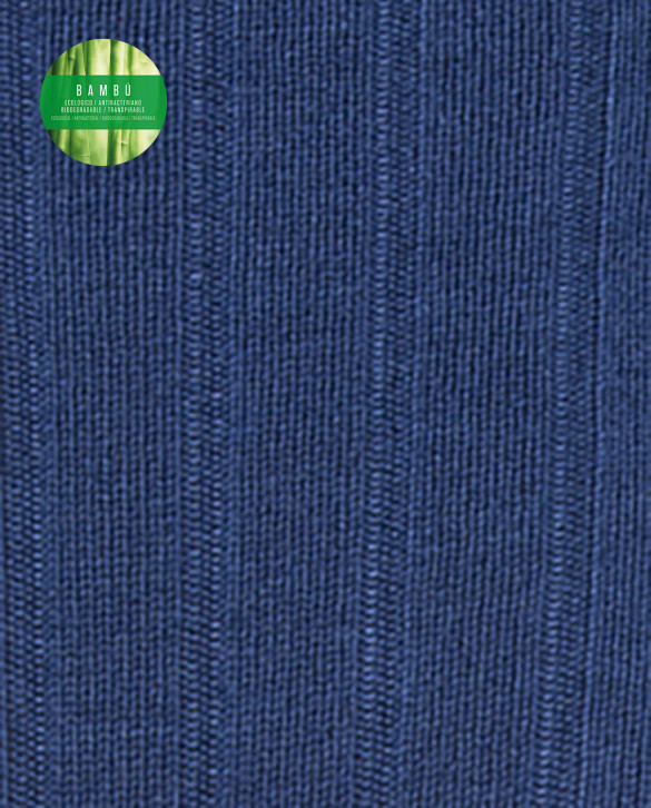 Ribbed bamboo socks Color Blue - 1 - 2