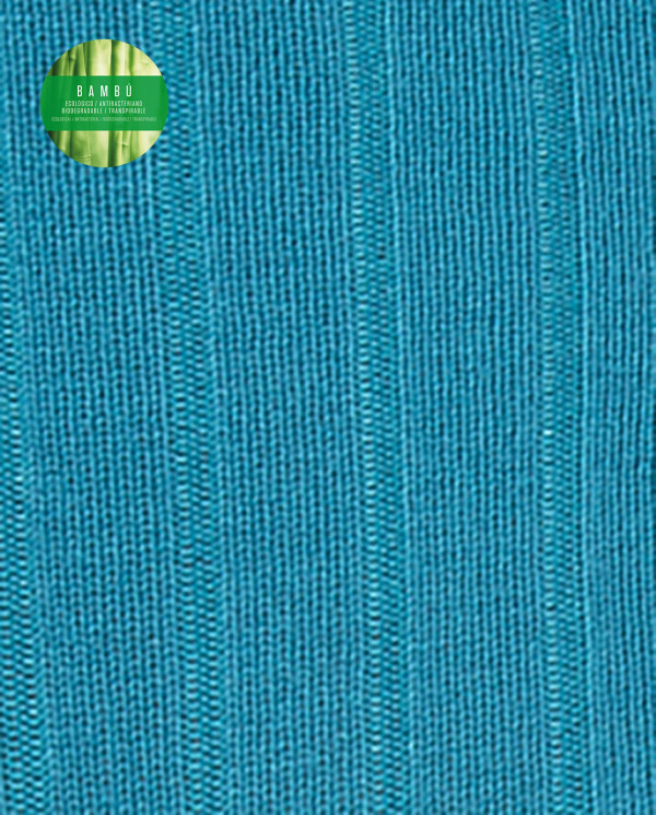 Mitjons de bambú de canalé Color Blau - 1 - 2