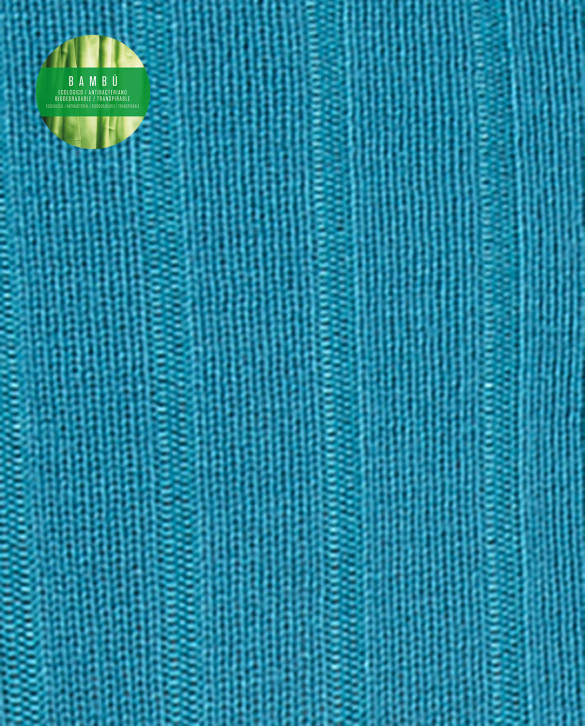 Ribbed bamboo socks Color Blue - 1 - 2