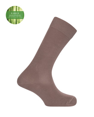 Calcetines de bambú lisos - puño antipresión Color MarrÓn - 1