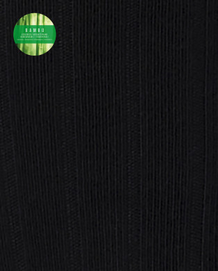 Calcetines de bambú de canalé - puño antipresión Color Negro - 1 2