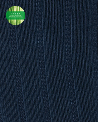 Ribbed bamboo socks - anti-pressure cuff Color Navy marine - 1 2