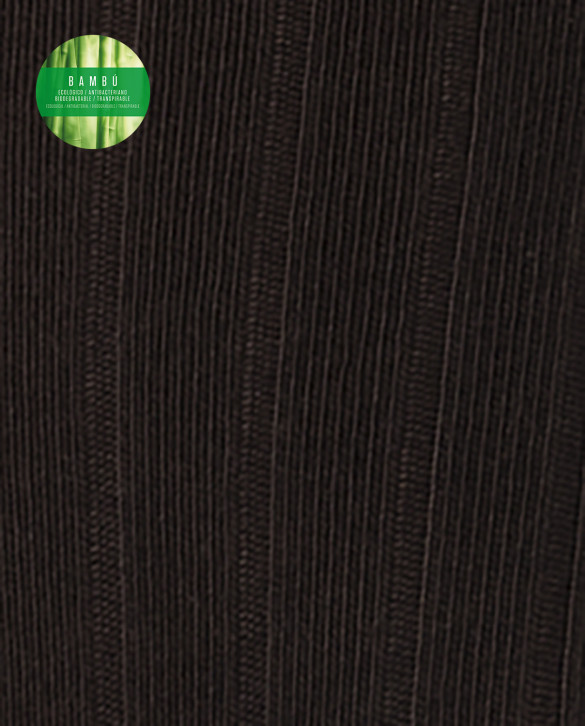 Ribbed bamboo socks - anti-pressure cuff Color Brown - 1 - 2