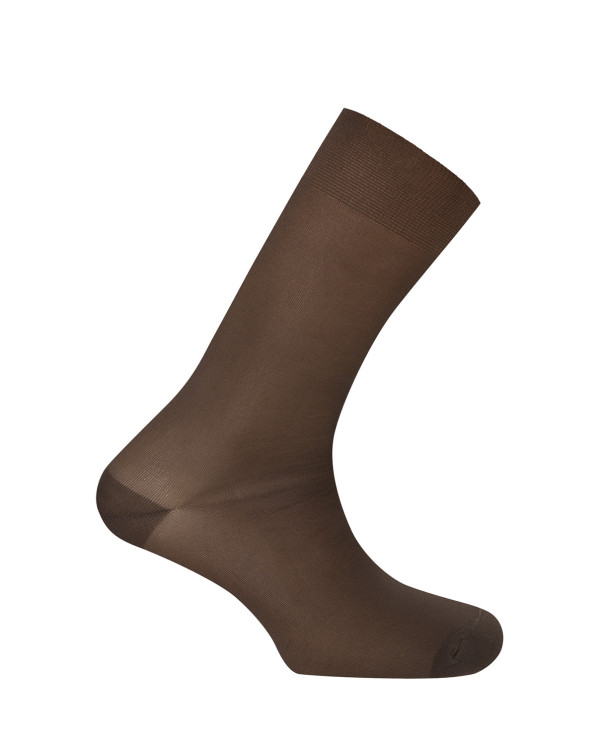 Calcetines de poliamida lisos - Trenil-Silk Color MarrÓn - 1