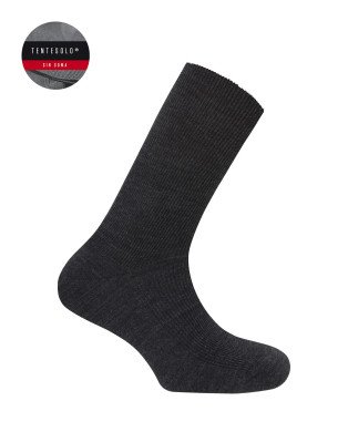 Calcetines de orlón de canalé - Tentesolo Color Gris - 1