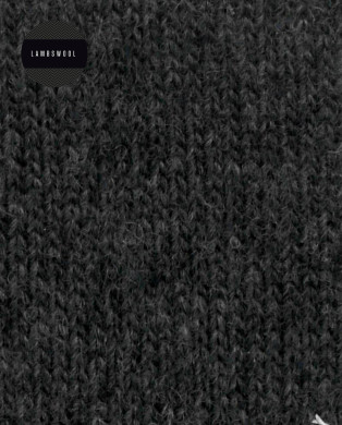Chaussettes en laine d'agneau lisse Couleur Gris - 1 2