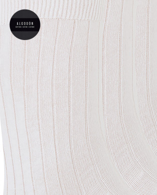 Pack de 3 calcetines de algodón de canalé - Basix Color Blanco - 1 2