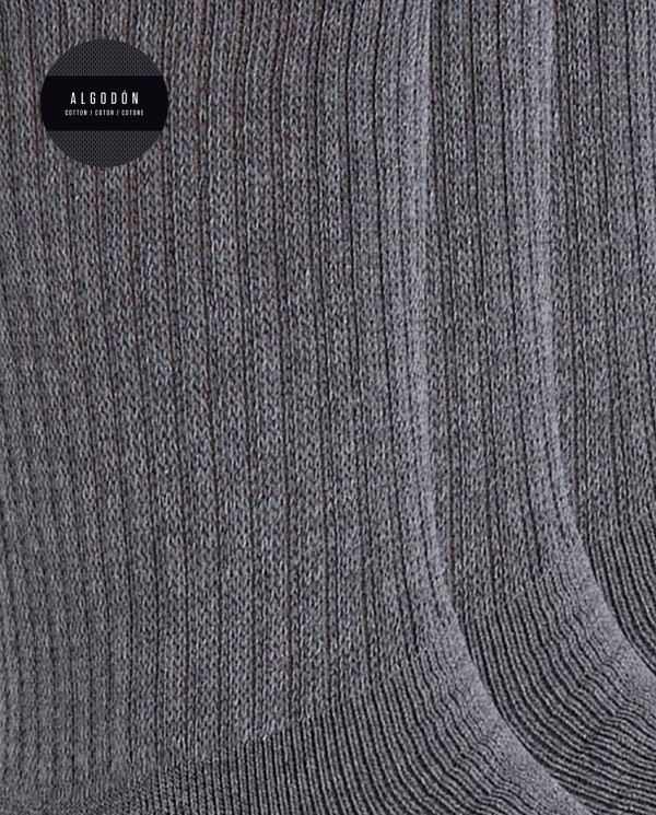 Pack de 3 calcetines de alg sport con puño americano - Basix Color Gris - 1 - 2