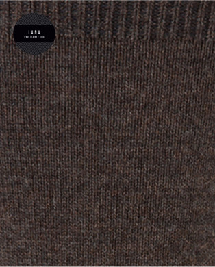 Plain mercerized wool socks Color Brown - 1 2