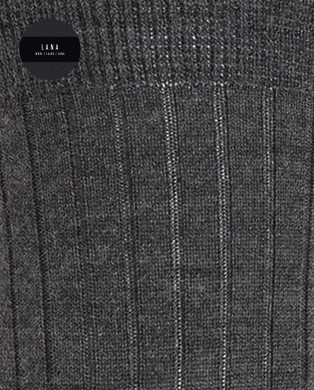 100% ribbed wool socks Color Grey - 1 2