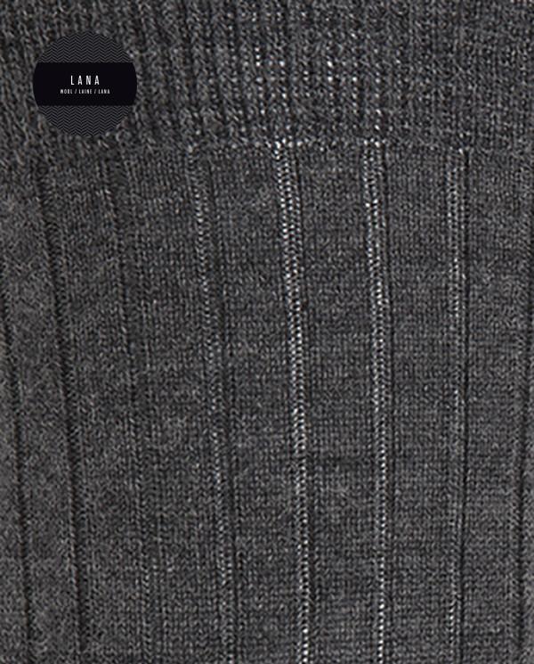 Mitjons 100% llana de canalé Color Gris - 1 - 2