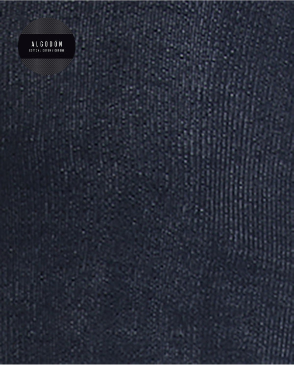 Plain cotton tights Color Navy - 1 - 2