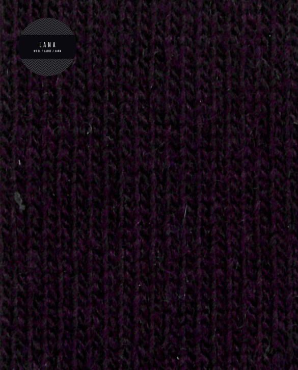 Mitjons de caixmir/llana llisos amb puny roulé Color Morat - 1 - 2