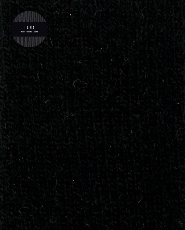 Plain cashmere / wool socks with rolled cuffs Color Black - 1 - 2