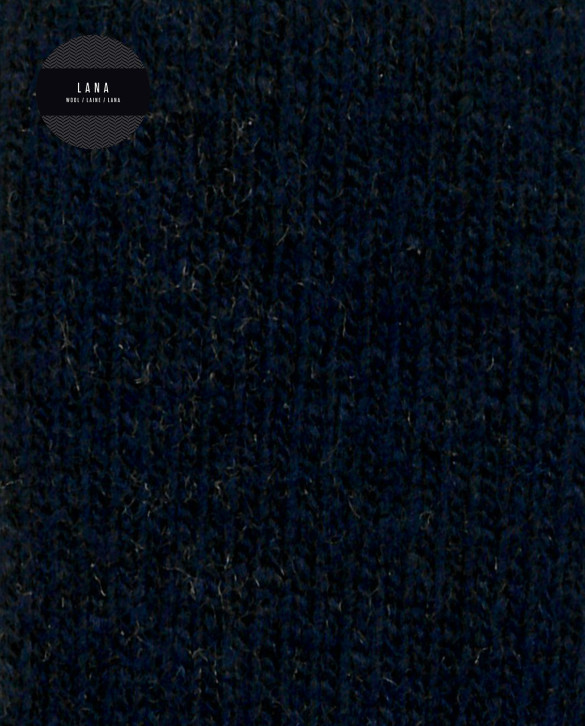Mitjons de caixmir/llana llisos amb puny roulé Color MarÍ - 1 - 2