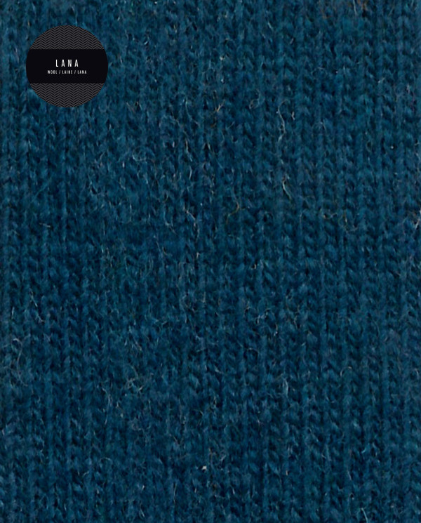 Calcetines de cashmere/lana lisos con puño roulé Color Azul - 1 - 2