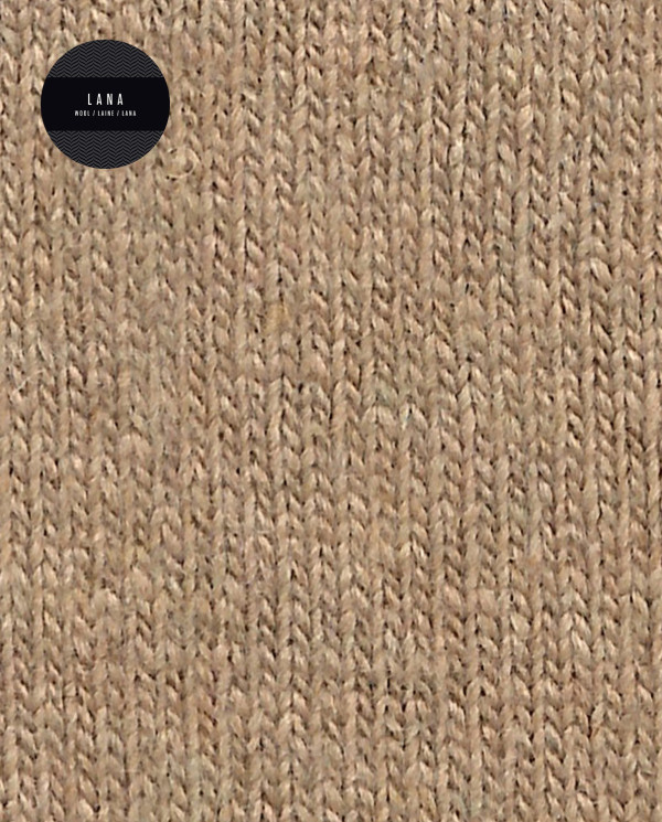 Mitjons de caixmir/llana llisos amb puny roulé Color Beige - 1 - 2