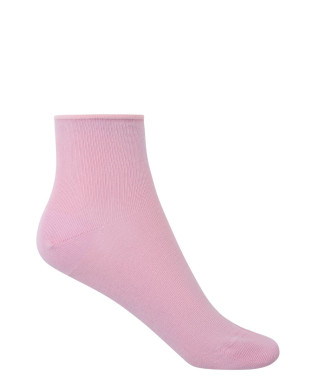 Mitjons de cotó - llisos - puny roulé Color Rosa - 1