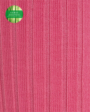 Ribbed bamboo socks - anti-pressure cuff Color Pink - 1 2