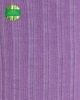 Ribbed bamboo socks - anti-pressure cuff Color Lilac - 1 2