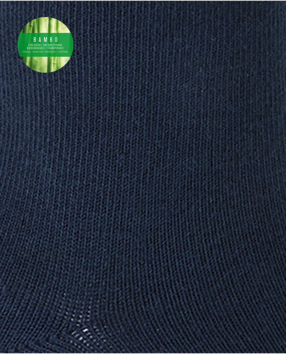 Chaussettes unies en bambou Couleur Bleu marine - 1 - 2