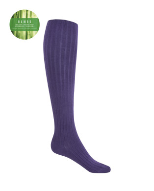 Chaussettes en bambou à côtes riches Couleur Lilas - 1
