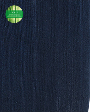 Rich ribbed bamboo tights Color Navy - 1 2