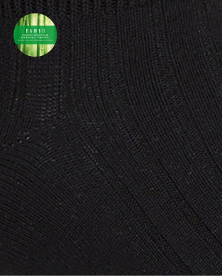 Bamboo socks with ribbed Color Black - 1 2