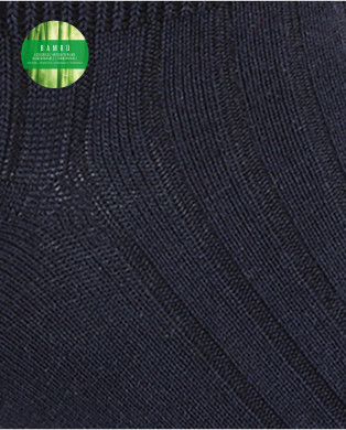 Bamboo socks with ribbed Color Navy - 1 2