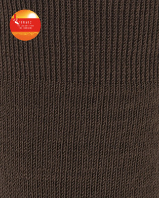 Chaussettes ourlet uni - Thermique Couleur Marron - 1 2