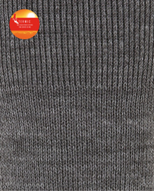 Chaussettes ourlet uni - Thermique Couleur Gris - 1 2