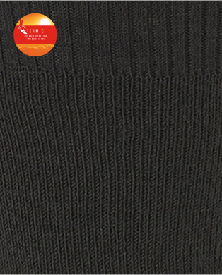 Chaussettes ourlet uni - Thermique Couleur Noir - 1 2