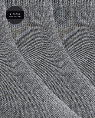 Pack de 3 calcetines de algodón lisos - Basix Color Gris - 1 2