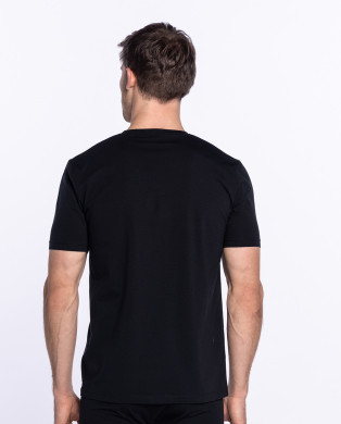 Camiseta manga corta de algodón mercerizado, Hilo Escocia Color Negro - 1 2