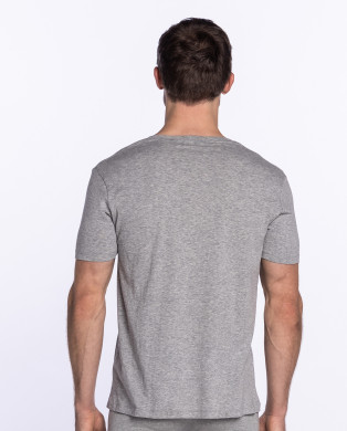 T-shirt col V en coton organique, Ecologix Couleur Gris - 1 2