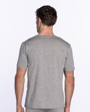 Camiseta cuello redondo de algodón orgánico, Ecologix Color Gris - 1 2