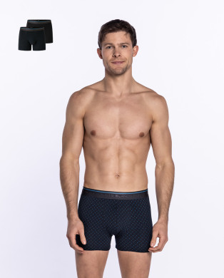 Pack of 2 modal and cotton boxers, Rainy Color Grey - 1