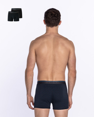 Pack of 2 modal and cotton boxers, Rainy Color Grey - 1 2