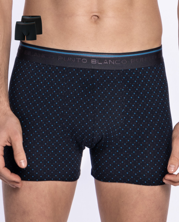 Pack of 2 modal and cotton boxers, Rainy Color Grey - 1 - 2 - 3