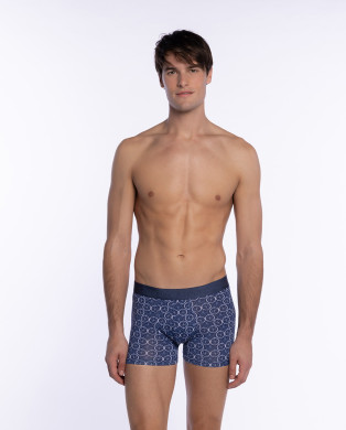 Microfiber boxer shorts, Elegance Color Blue - 1