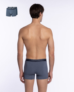 Pack de 2 boxers bambou et coton, Retro Couleur Assorti - 1 2