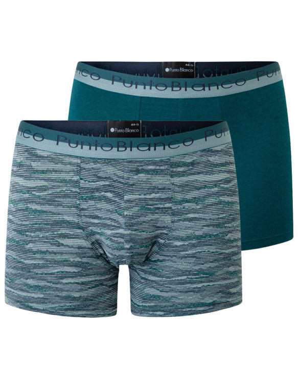 2-pack bamboo and cotton boxers, Cartago Color Green - 1 - 2 - 3 - 4 - 5