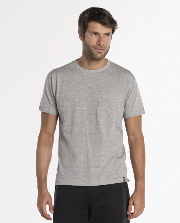 Short sleeve t-shirt, Basix Color Grey - 1