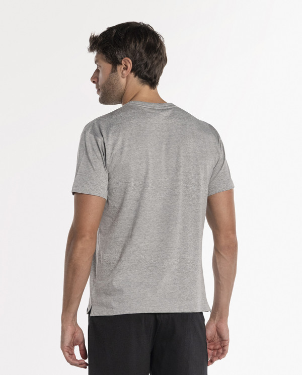 Short sleeve t-shirt, Basix Color Grey - 1 - 2